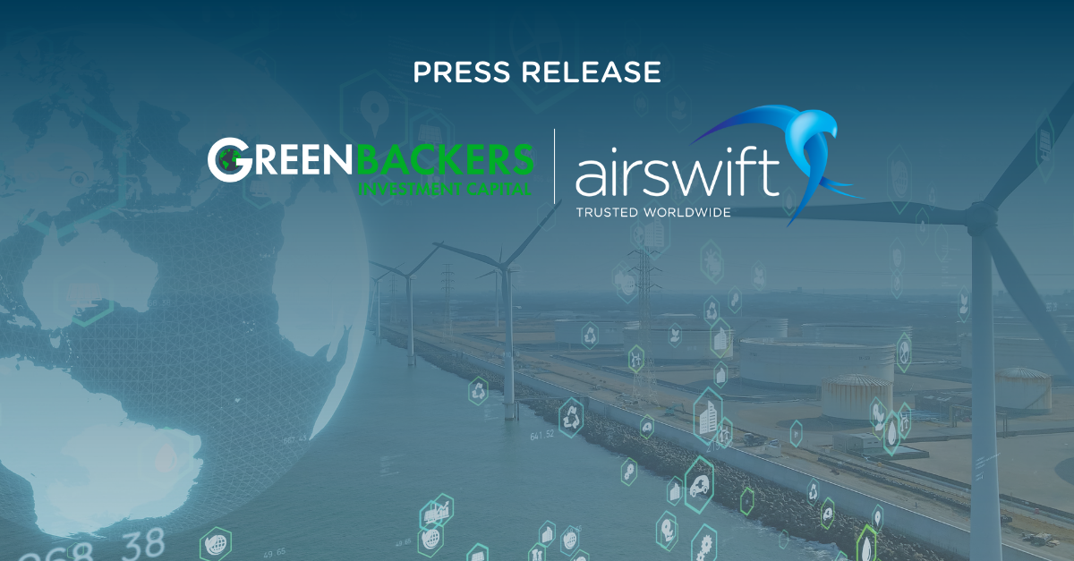 Airswift collaborates with Greenbackers to support cleantech start ups